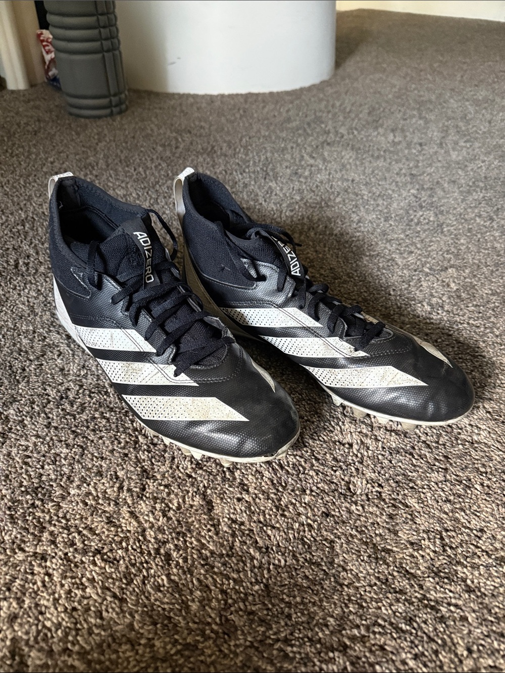 adidas Black and White Men's Athletic Cleats